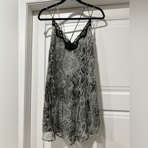 ASTR Snake Pattern Chemise with Lace